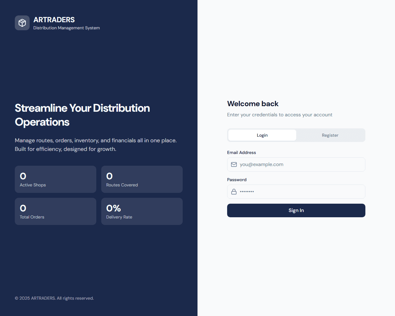 ARTRADERS – Distribution Management System